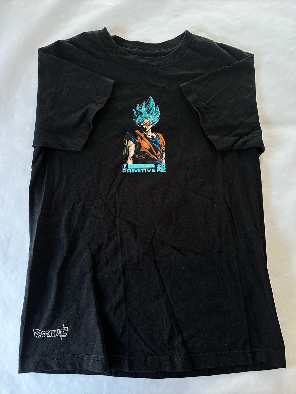 Primitive Skateboarding Dragon Ball Super Goku Graphic Print Black T-Shirt M